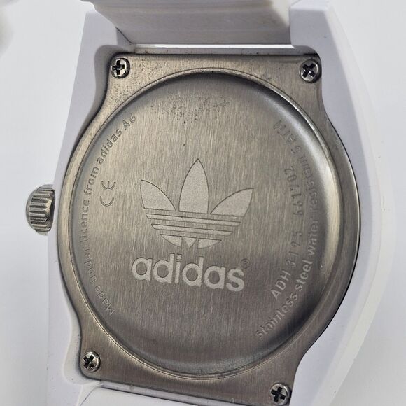 Adidas Men's Watch 41MM Blue White Dial White Plastic Bands New Battery - Picture 7 of 15